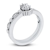 Thumbnail Image 2 of Diamond Bridal Set 1/2 ct tw Oval/Round 14K White Gold