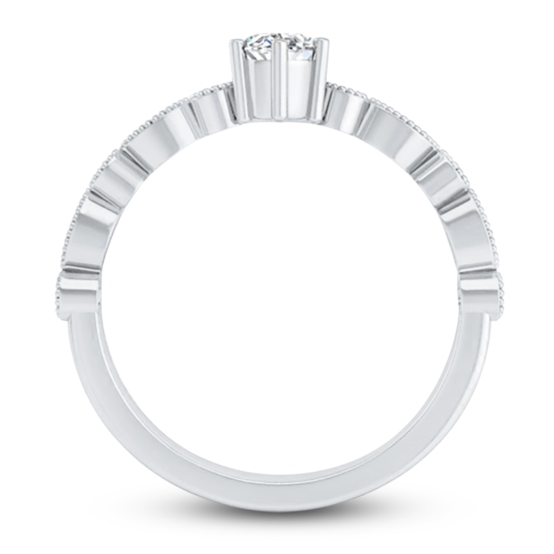 Main Image 7 of Diamond Bridal Set 1/2 ct tw Oval/Round 14K White Gold