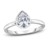 Thumbnail Image 1 of Diamond Solitaire Engagement Ring 3/4 ct tw Bezel-Set Pear-cut 14K White Gold (I2/I)