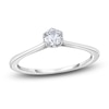Thumbnail Image 1 of Diamond Cathedral Solitaire Engagement Ring 1/4 ct tw Round 14K White Gold (I2/I)