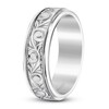 Thumbnail Image 2 of Kirk Kara Men's Engraved Wedding Band 14K White Gold