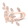 Thumbnail Image 1 of Diamond Floral Ring 1/4 ct tw Round 10K Rose Gold