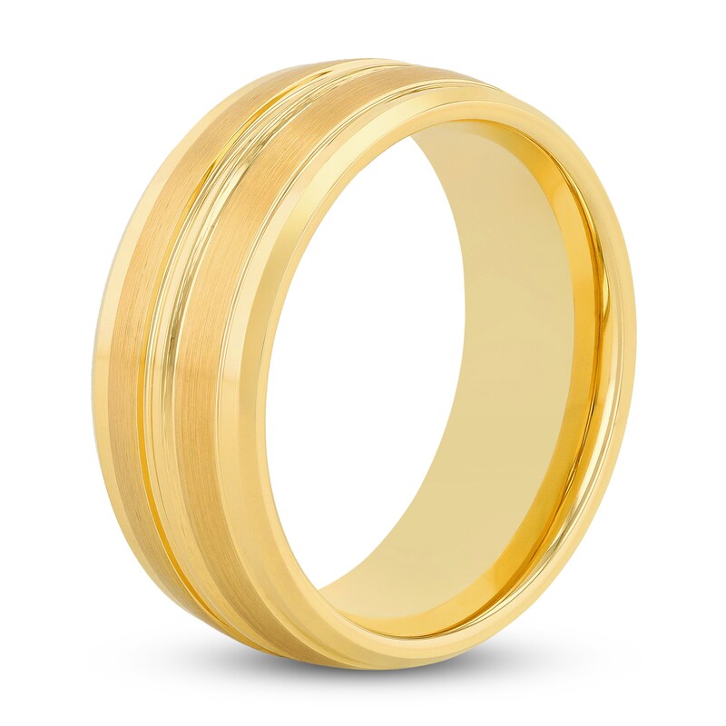 Main Image 2 of Wedding Band Yellow Tungsten 9mm