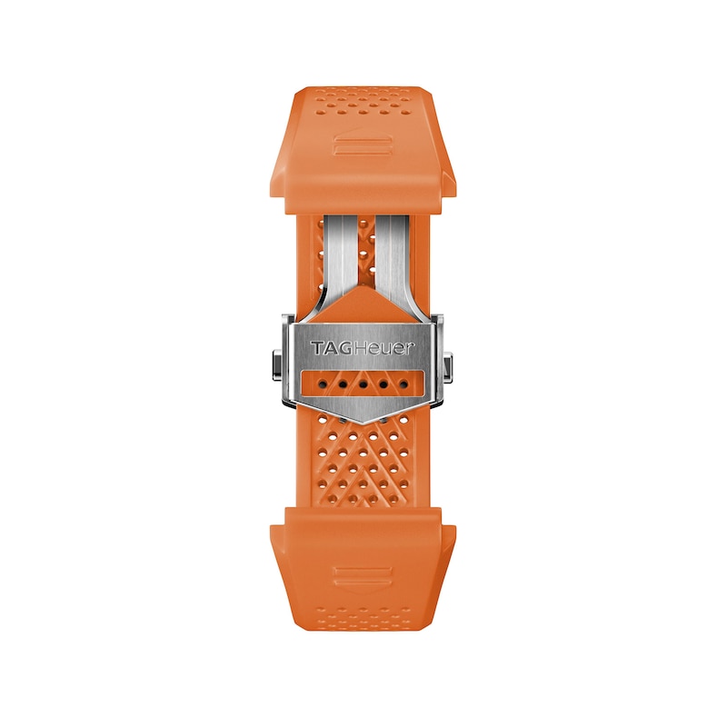 TAG Heuer CONNECTED Orange Rubber Watch Strap 45mm BT6265