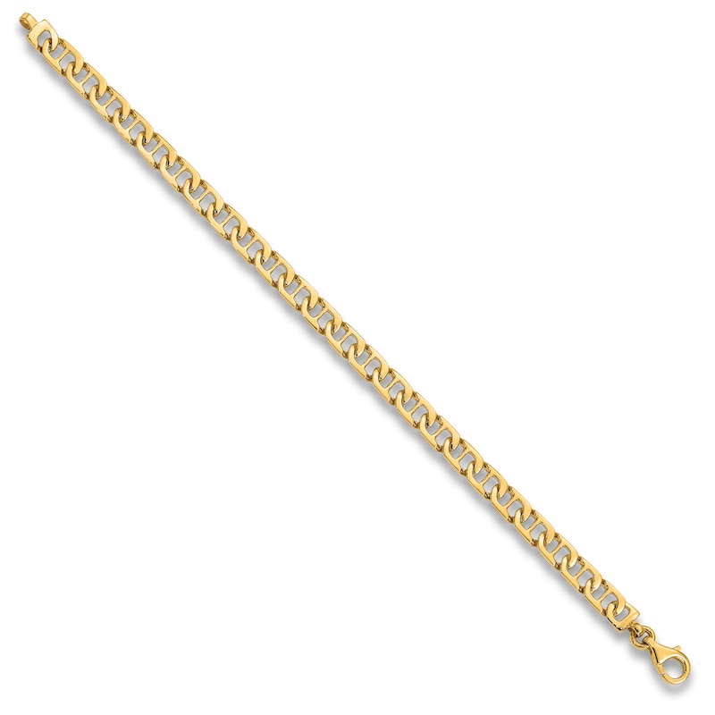 Solid Anchor Link Bracelet 14K Yellow Gold 6.5mm