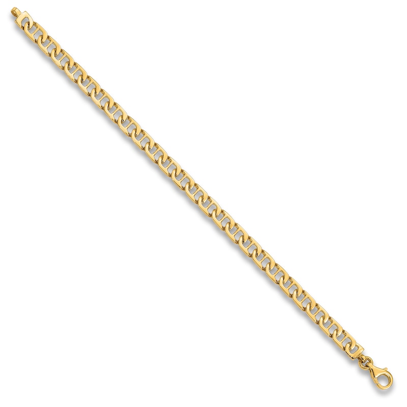 Main Image 2 of Solid Anchor Link Bracelet 14K Yellow Gold 6.5mm 8"
