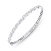 Thumbnail Image 2 of Shy Creation Baguette & Round-Cut Multi-Diamond Bangle Bracelet 5/8 ct tw 14K White Gold SC55027005ZS