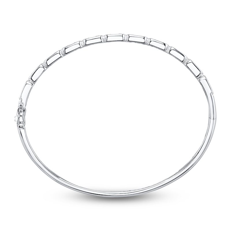 Main Image 3 of Shy Creation Baguette & Round-Cut Multi-Diamond Bangle Bracelet 5/8 ct tw 14K White Gold SC55027005ZS