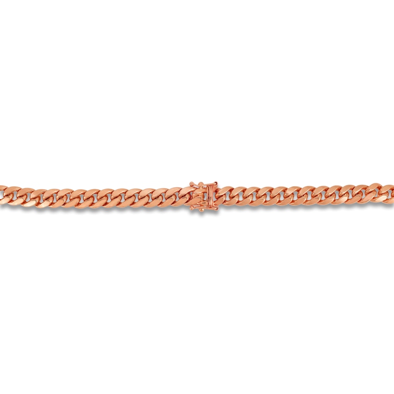 Main Image 3 of Miami Cuban Curb Chain Necklace 6.1mm Solid 14K Rose Gold 22"