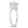 Thumbnail Image 2 of Pnina Tornai Oval-Cut & Pear-Shaped Lab-Grown Diamond Three-Stone Engagement Ring 3-1/4 ct tw 14K White Gold