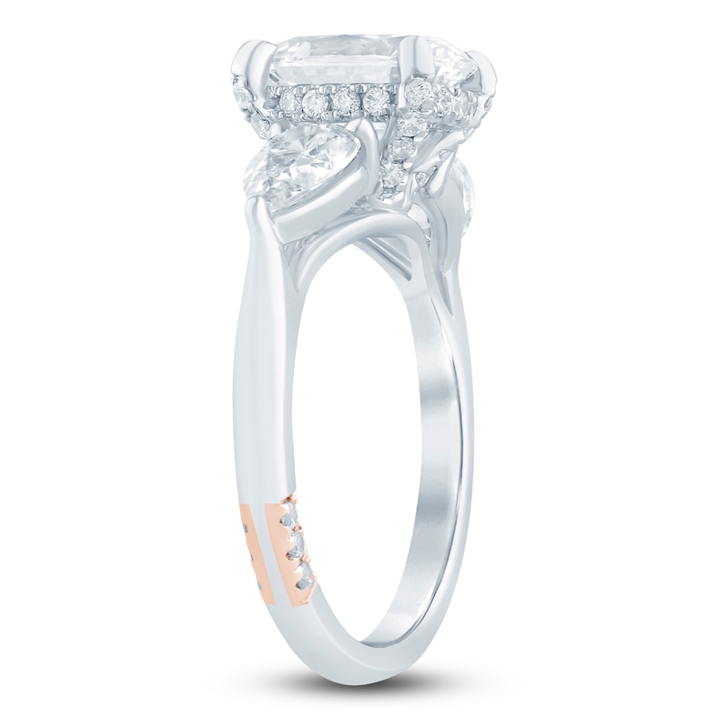 Main Image 2 of Pnina Tornai Oval-Cut & Pear-Shaped Lab-Grown Diamond Three-Stone Engagement Ring 3-1/4 ct tw 14K White Gold