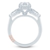 Thumbnail Image 4 of Pnina Tornai Oval-Cut & Pear-Shaped Lab-Grown Diamond Three-Stone Engagement Ring 3-1/4 ct tw 14K White Gold