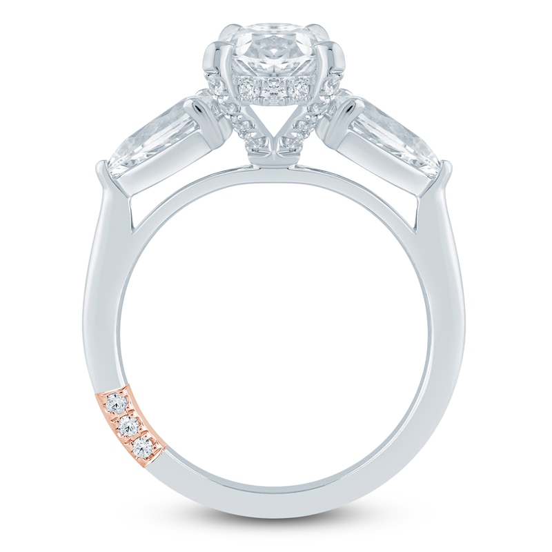 Main Image 4 of Pnina Tornai Oval-Cut & Pear-Shaped Lab-Grown Diamond Three-Stone Engagement Ring 3-1/4 ct tw 14K White Gold