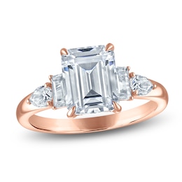 Vera Wang VOW Emerald-Cut Lab-Grown Diamond Engagement Ring 3-1/5 ct tw 14K Rose Gold