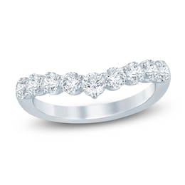 Lab-Grown Diamond Contour Anniversary Ring 1 ct tw 14K White Gold
