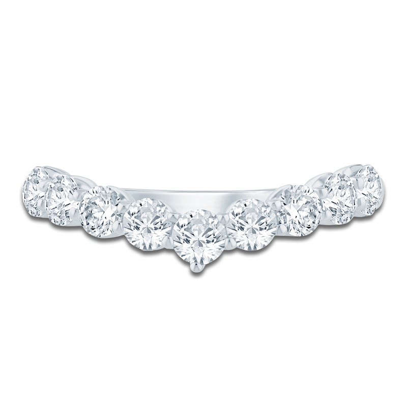 Main Image 3 of Lab-Grown Diamond Contour Anniversary Ring 1 ct tw 14K White Gold