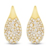 Thumbnail Image 3 of Diamond Pavé Teardrop Earrings 1-1/2 ct tw 14K Yellow Gold