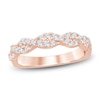 Thumbnail Image 1 of Lab-Grown Diamond Twist Anniversary Ring 1/2 ct tw 14K Rose Gold