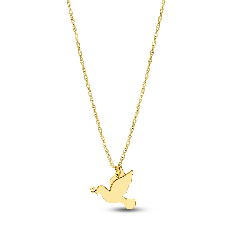 Main Image 1 of Dove Necklace 14K Yellow Gold 18"