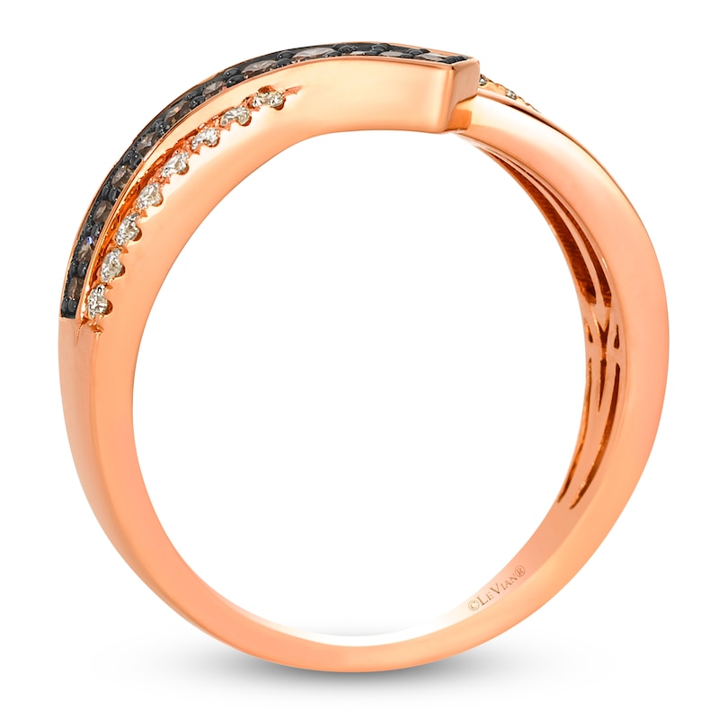 Main Image 2 of Le Vian Diamond Crisscross Ring 1/4 ct tw 14K Strawberry Gold