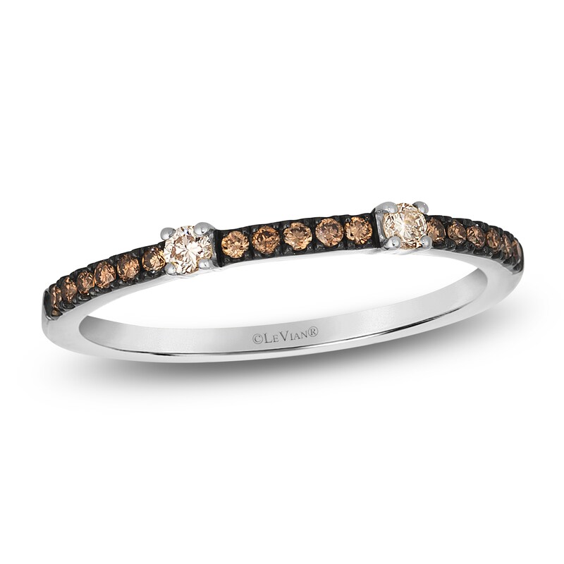 Main Image 1 of Le Vian Diamond Station Ring 1/6 ct tw 14K Vanilla Gold