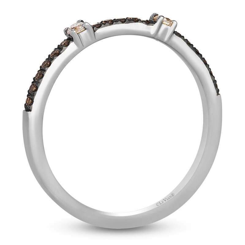 Main Image 2 of Le Vian Diamond Station Ring 1/6 ct tw 14K Vanilla Gold