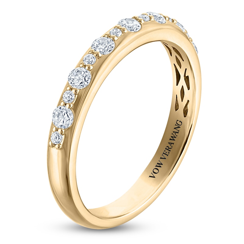 Main Image 2 of Vera Wang VOW Lab-Grown Diamond Wedding Band 3/8 ct tw 14K Yellow Gold