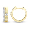 Thumbnail Image 1 of Shy Creation Diamond Huggie Hoop Earrings 1/5 ct tw 14K Yellow Gold SC22009944RD