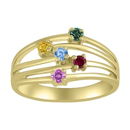Round Birthstone Family & Mother's Ring (2-5 Stones)
