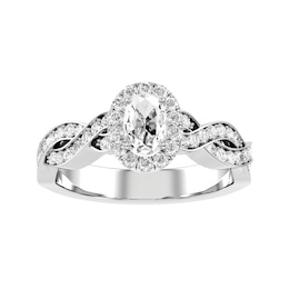 Diamond Bridal Ring 5/8 ct tw 10K White Gold