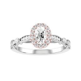 Diamond Bridal Ring 1/2 ct tw 10K Rose and White Gold
