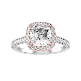 Diamond Bridal Ring 1 1/5 ct tw 10K Rose and White Gold