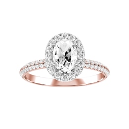 Diamond Bridal Ring 7/8 ct tw 10K White and Rose Gold