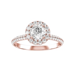 Diamond Bridal Ring 7/8 ct tw 14K Rose Gold