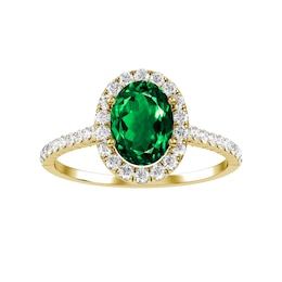 Oval Emerald Bridal Ring
