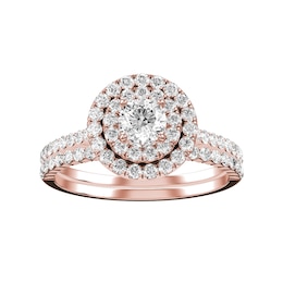 Round Diamond Bridal Ring and Matching Band