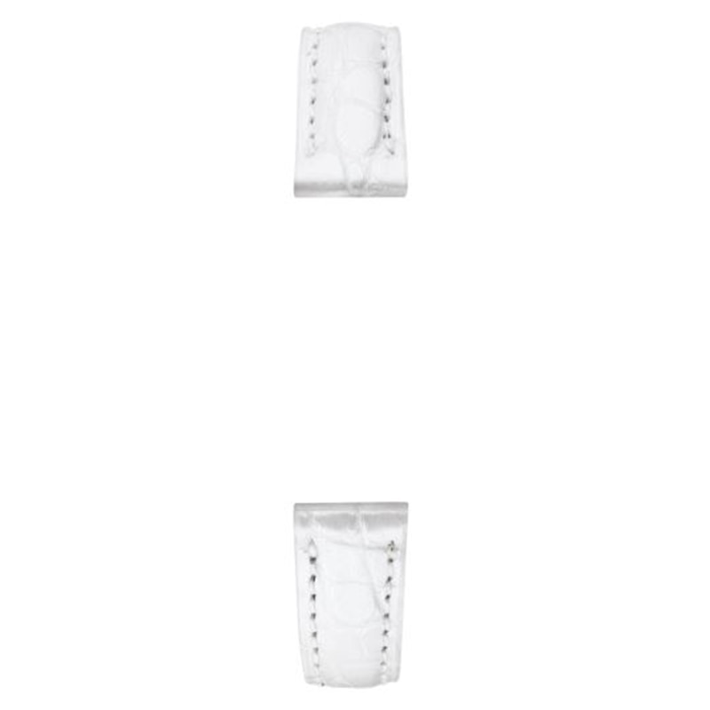 Main Image 1 of MICHELE 12mm Silver Alligator Leather Strap MS12AA010040
