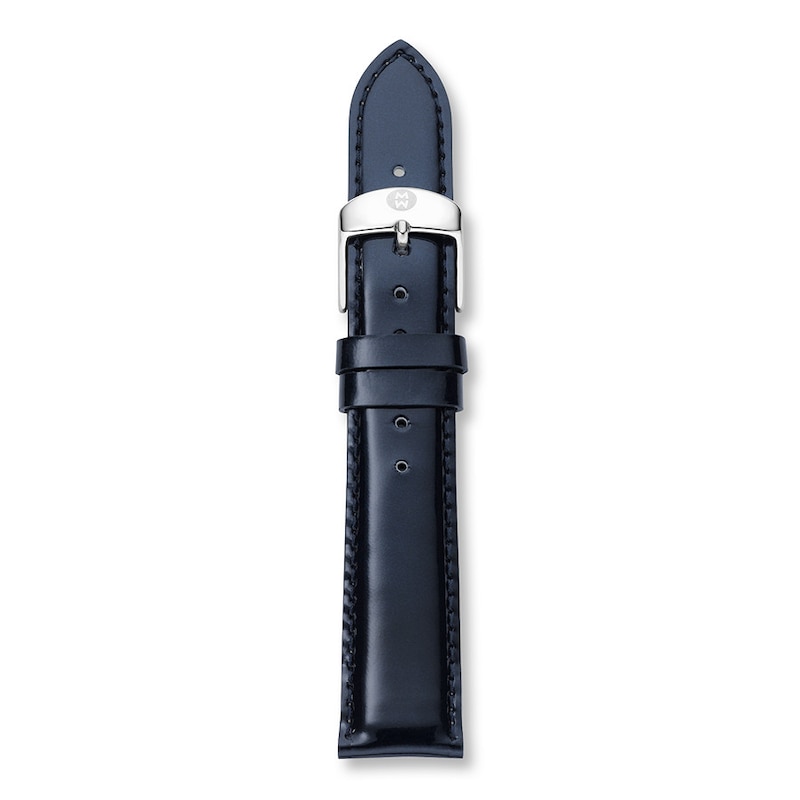 Main Image 1 of MICHELE Watch Strap Navy Patent Leather MS16AA050400