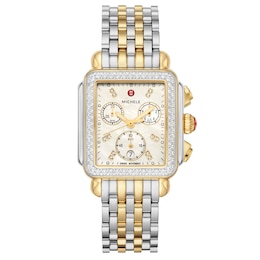MICHELE Women's Watch Two-Tone Signature Deco MWW06A000776