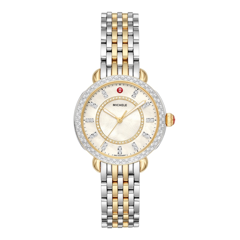 Main Image 1 of MICHELE Women's Sidney Classic Two-Tone 18K Gold-Plated Stainless Steel Watch MWW30B000002