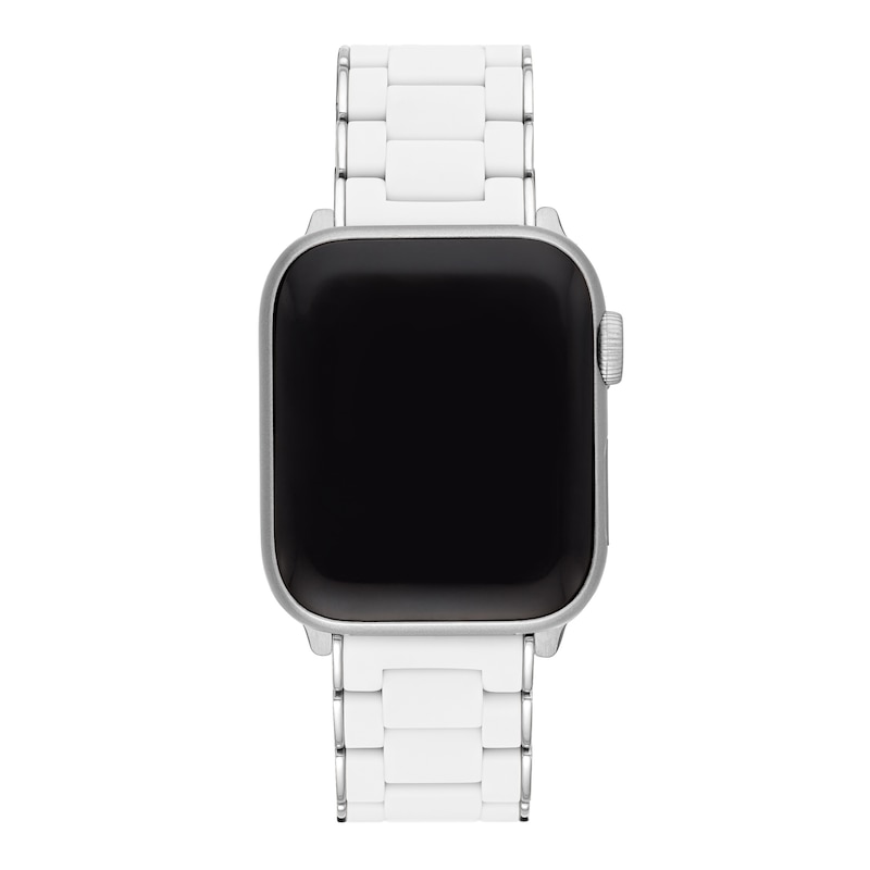 Main Image 1 of MICHELE White Silicone Link Apple Watch Strap MS20GN230100