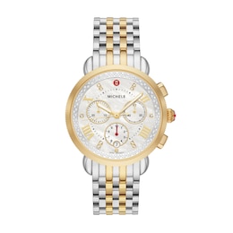 MICHELE Sporty Sport Sail Women's Chronograph 18K Gold-Plated Stainless Steel Watch MWW01C000142