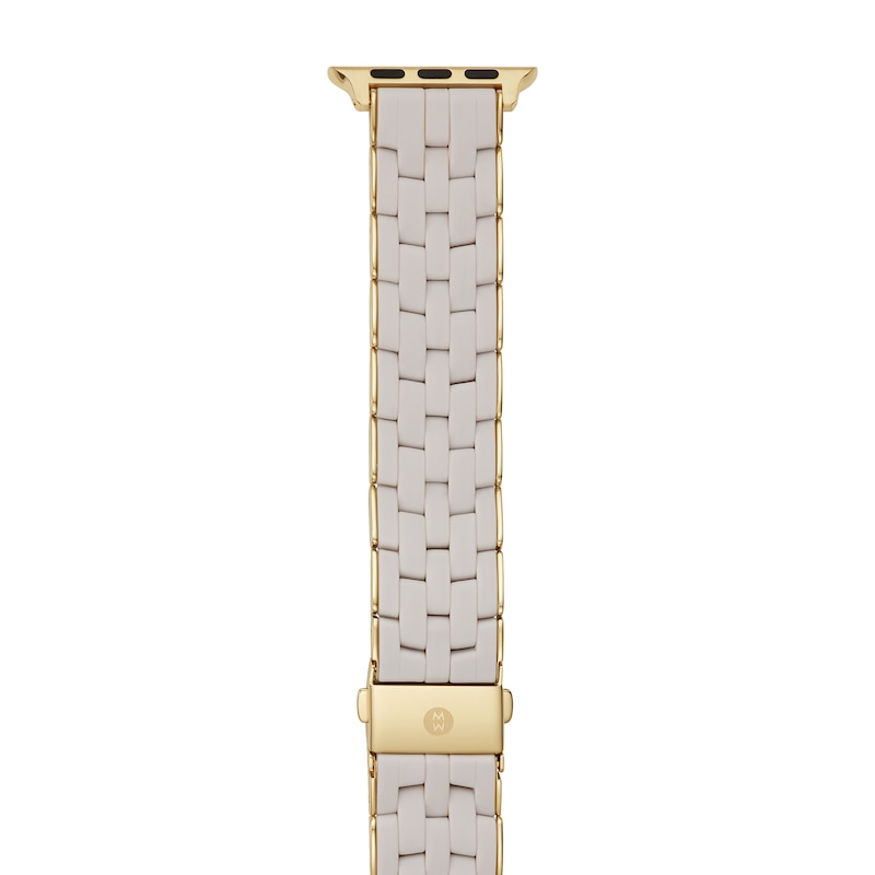 Main Image 4 of MICHELE Wheat Silicone Link Watch Strap MS20GP246269