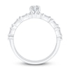 Thumbnail Image 1 of Diamond Engagement Ring 7/8 ct tw Marquise/Baguette /Round 14K White Gold