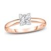 Thumbnail Image 1 of Diamond Solitaire Engagement Ring 1/3 ct tw Princess 14K Rose Gold (I2/I)