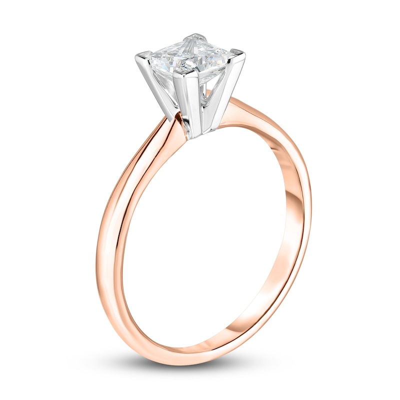 Main Image 2 of Diamond Solitaire Engagement Ring 1/3 ct tw Princess 14K Rose Gold (I2/I)