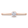 Thumbnail Image 3 of Diamond Solitaire Engagement Ring 1/4 ct tw Bezel-Set Round 14K Rose Gold (I2/I)
