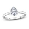 Thumbnail Image 1 of Diamond Solitaire Engagement Ring 1-1/2 ct tw Bezel-Set Pear-cut 14K White Gold (I2/I)