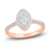 Thumbnail Image 1 of Diamond Engagement Ring 3/4 ct tw Marquise/Round 14K Rose Gold
