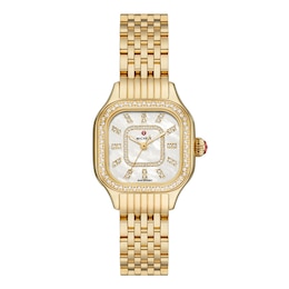 MICHELE Women's Meggie 18k Gold-plated Stainless Steel Watch MWW33B000003